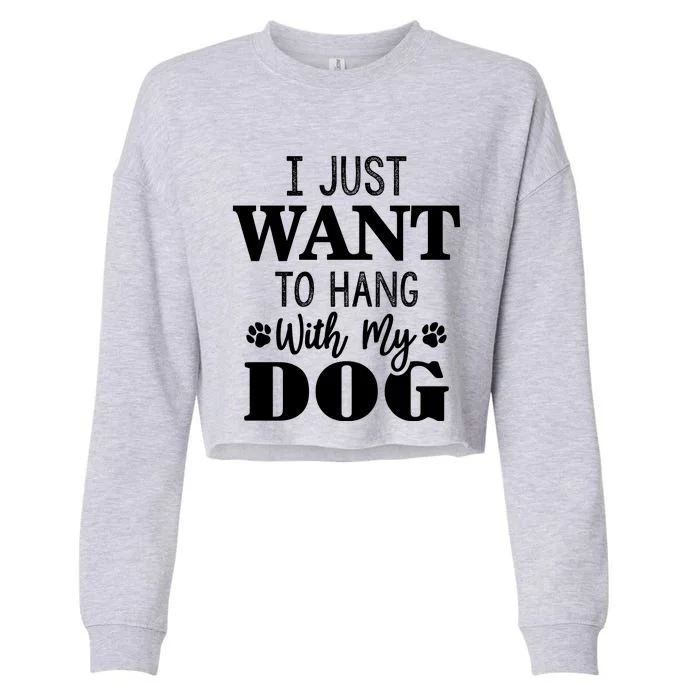 Dog Lovers Expression Cropped Pullover Crew