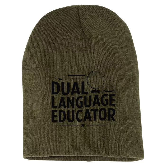 Dual Language Educator Short Acrylic Beanie