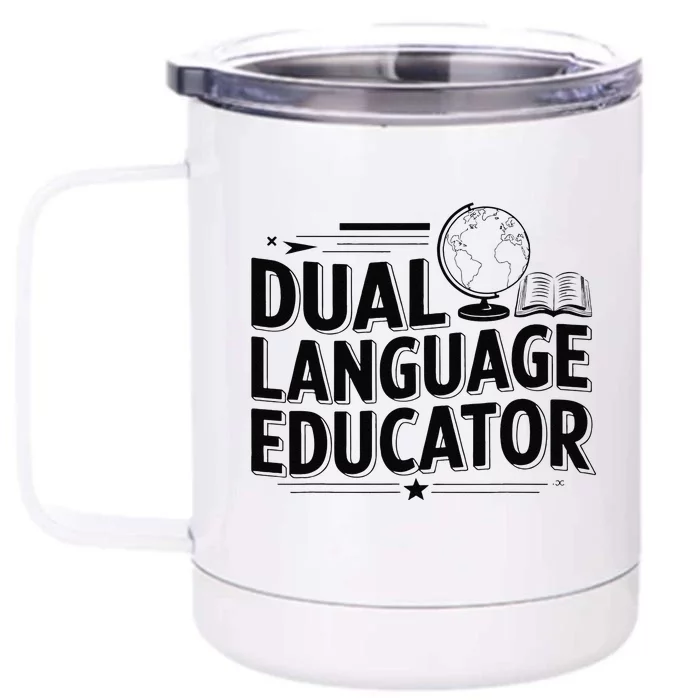 Dual Language Educator Front & Back 12oz Stainless Steel Tumbler Cup