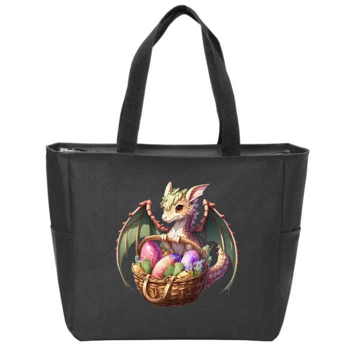 Dragon  Lover - Easter Eggs Basket Zip Tote Bag