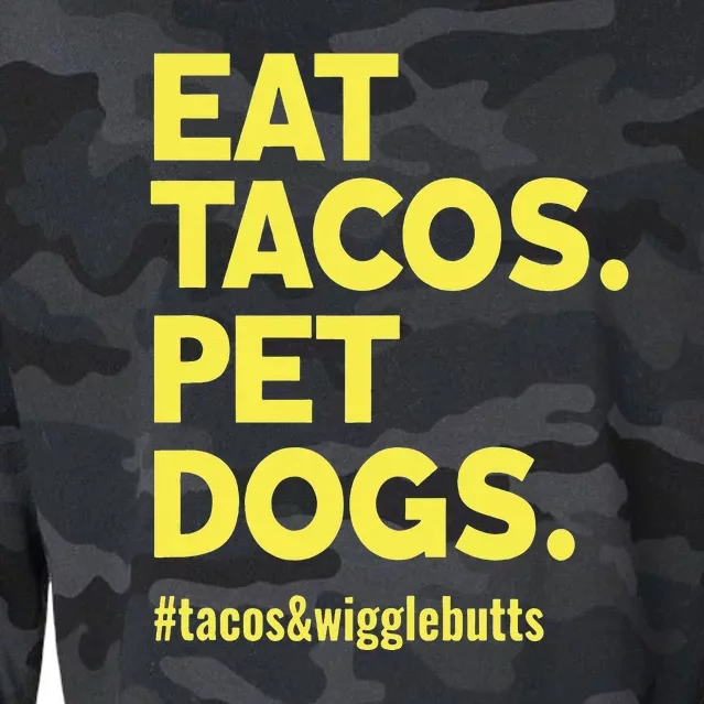 Dog Lover Eat Tacos Pet Dogs Funny Animal Cropped Pullover Crew