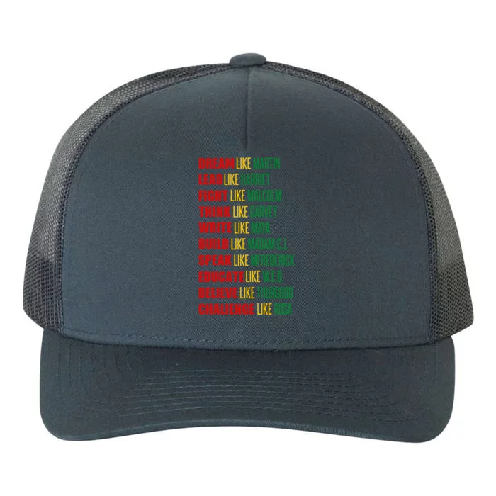 Dream Lead Fight Think African Roots Melanin Black History Gift Yupoong Adult 5-Panel Trucker Hat