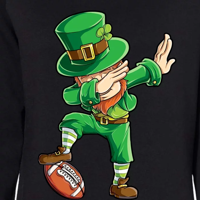 Dabbing Leprechaun Football St Patricks Day Sports Gift Womens California Wash Sweatshirt