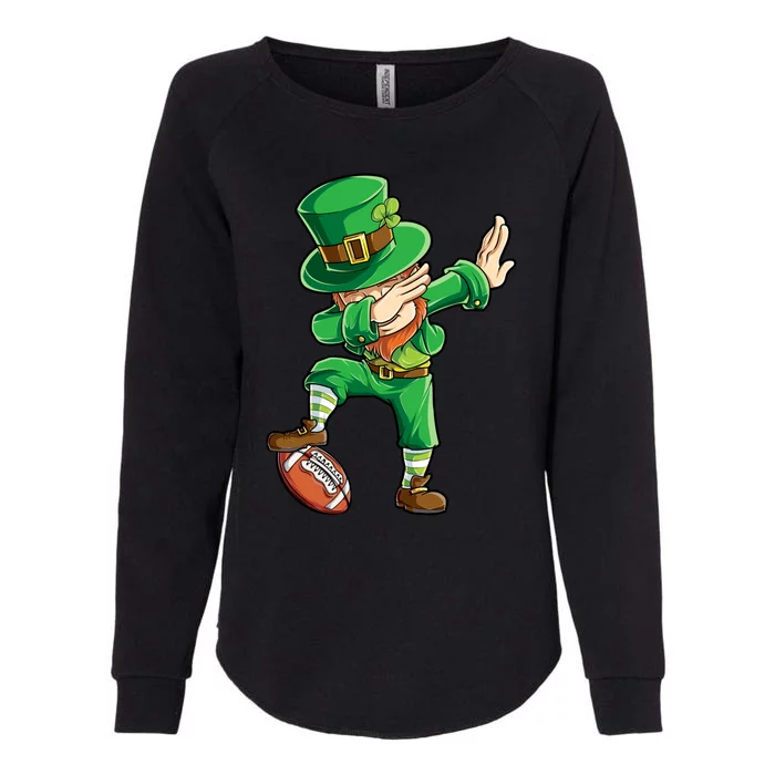 Dabbing Leprechaun Football St Patricks Day Sports Gift Womens California Wash Sweatshirt