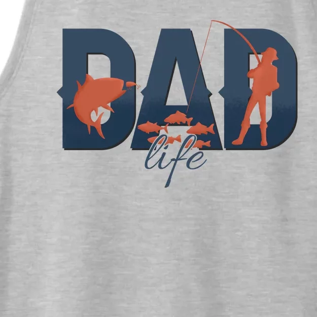 Dad Life Fishing Lover Fathers Day Gift Ladies Tri-Blend Wicking Tank