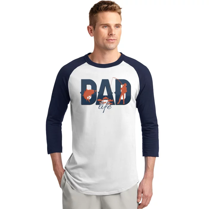 Dad Life Fishing Lover Fathers Day Gift Baseball Sleeve Shirt