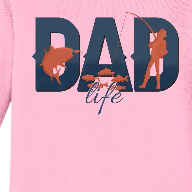 Dad Life Fishing Lover Fathers Day Gift Baby Long Sleeve Bodysuit