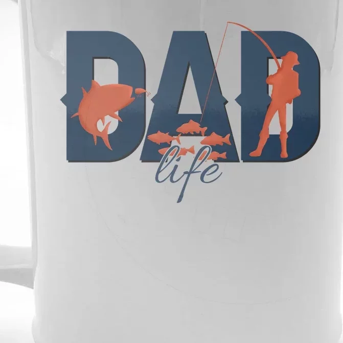 Dad Life Fishing Lover Fathers Day Gift Front & Back Beer Stein