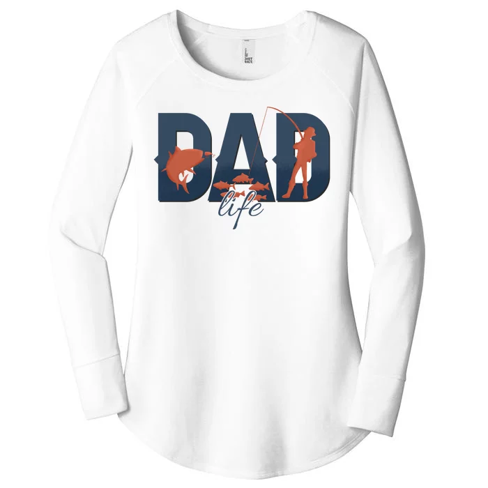 Dad Life Fishing Lover Fathers Day Gift Women's Perfect Tri Tunic Long Sleeve Shirt