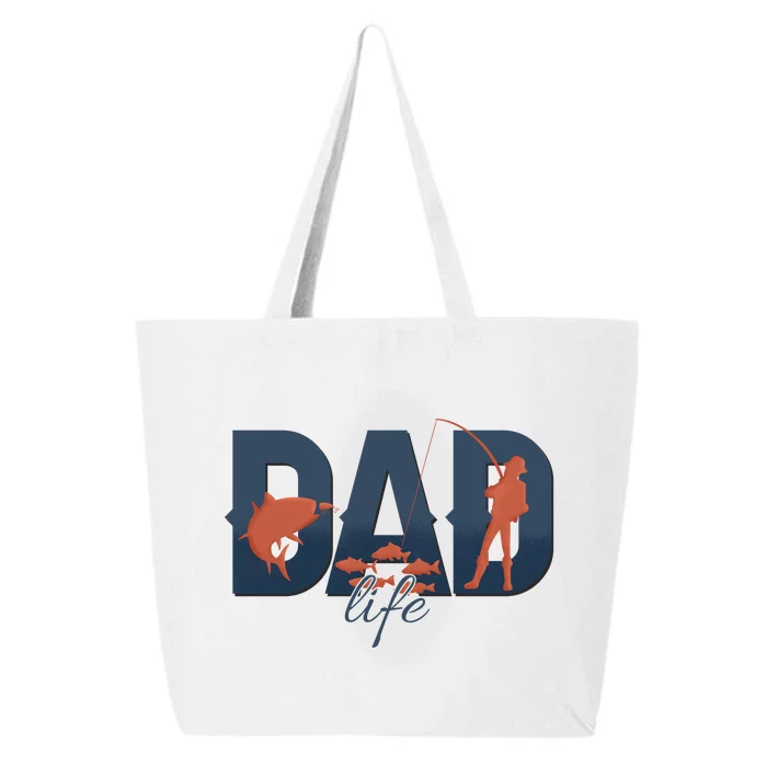 Dad Life Fishing Lover Fathers Day Gift 25L Jumbo Tote