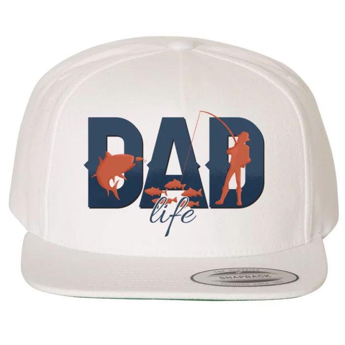 Dad Life Fishing Lover Fathers Day Gift Wool Snapback Cap