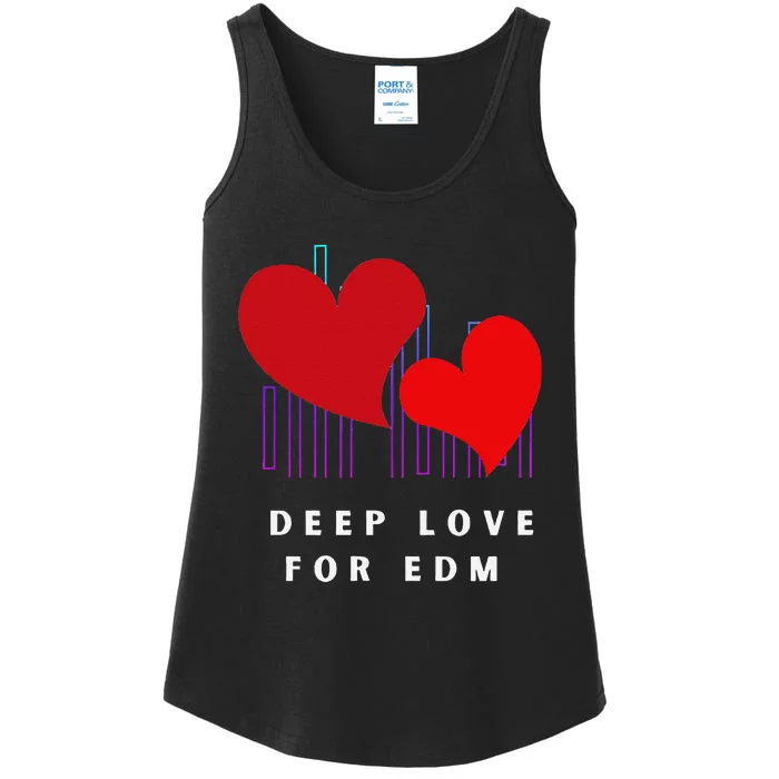 Deep Love For Edm Electronic Dance Music Humor Ladies Essential Tank