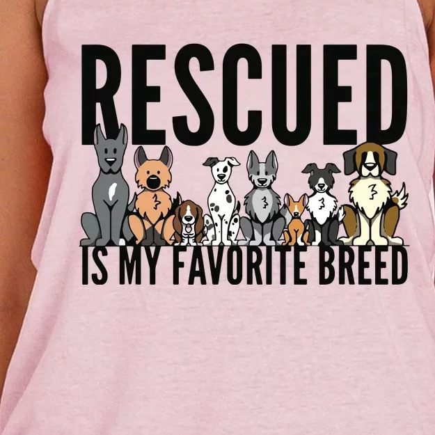 Dog Lovers For Women Men Kids Rescue Dog Women's Knotted Racerback Tank