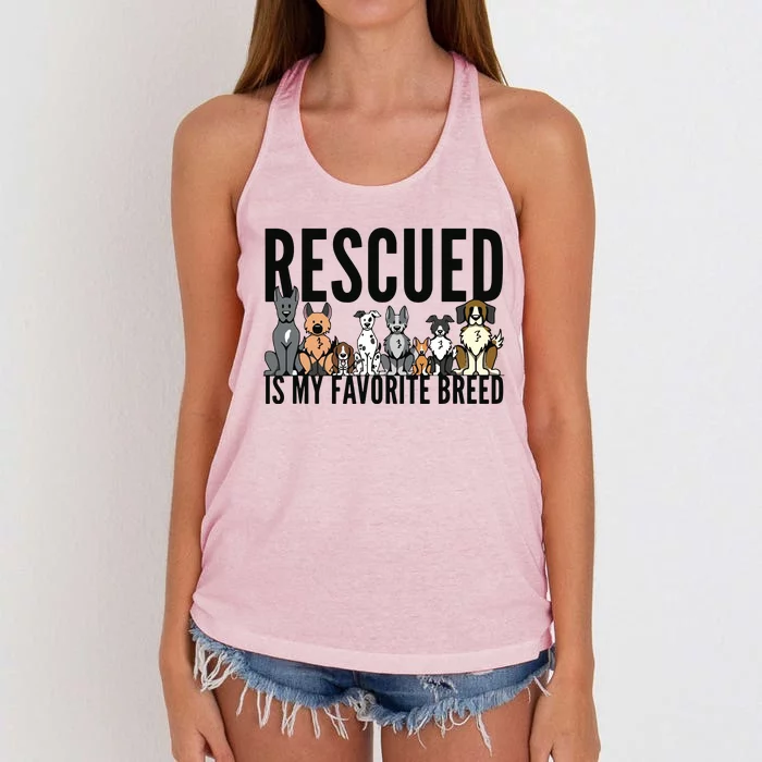 Dog Lovers For Women Men Kids Rescue Dog Women's Knotted Racerback Tank