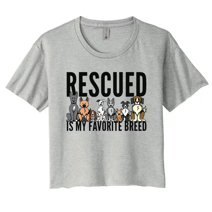 Dog Lovers For Women Men Kids Rescue Dog Women's Crop Top Tee