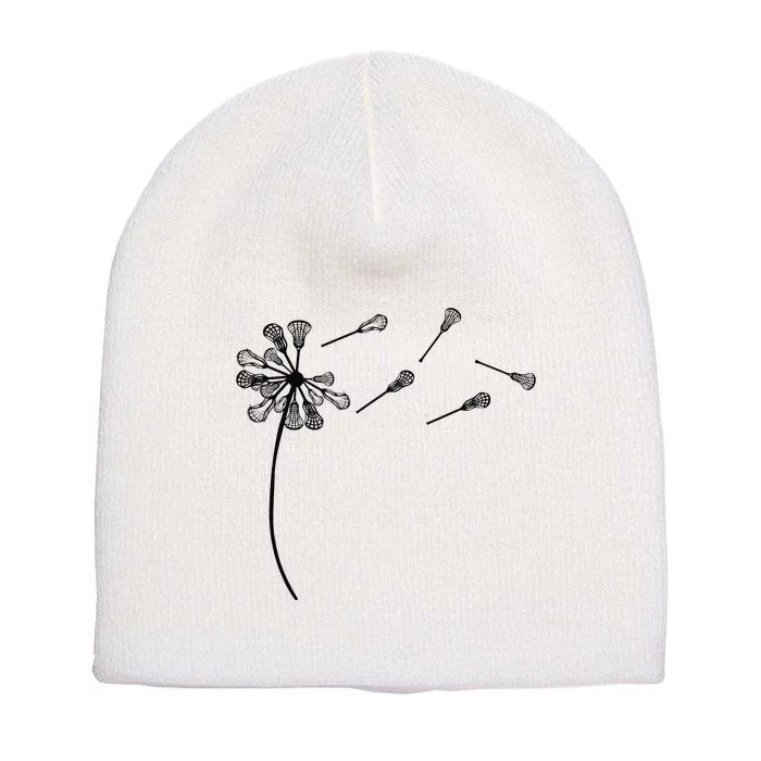 Dandelion Lacrosse for Lacrosse Player Short Acrylic Beanie