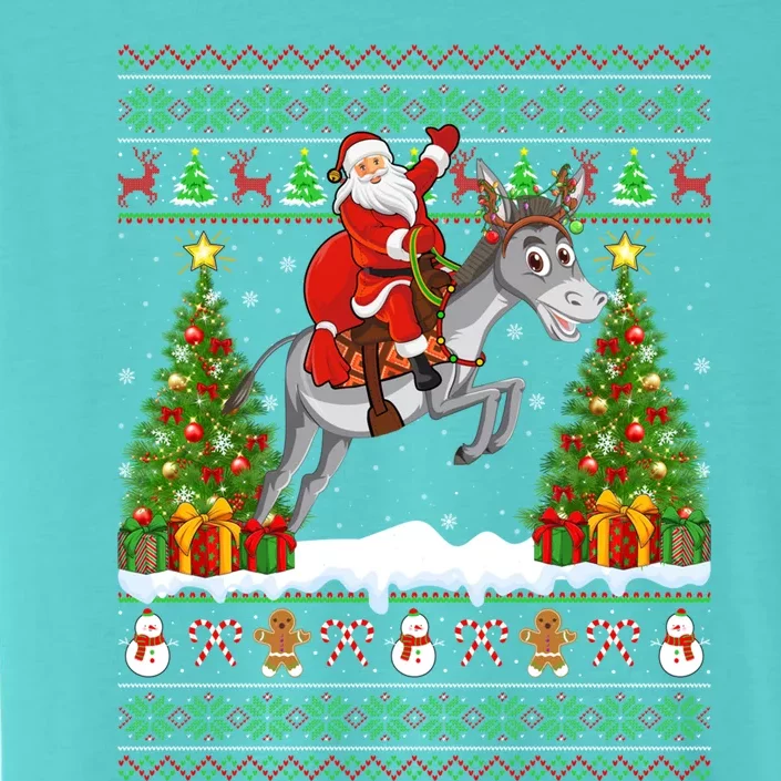 Donkey Lover Funny Ugly Santa Riding Donkey Christmas Gift ChromaSoft Performance T-Shirt