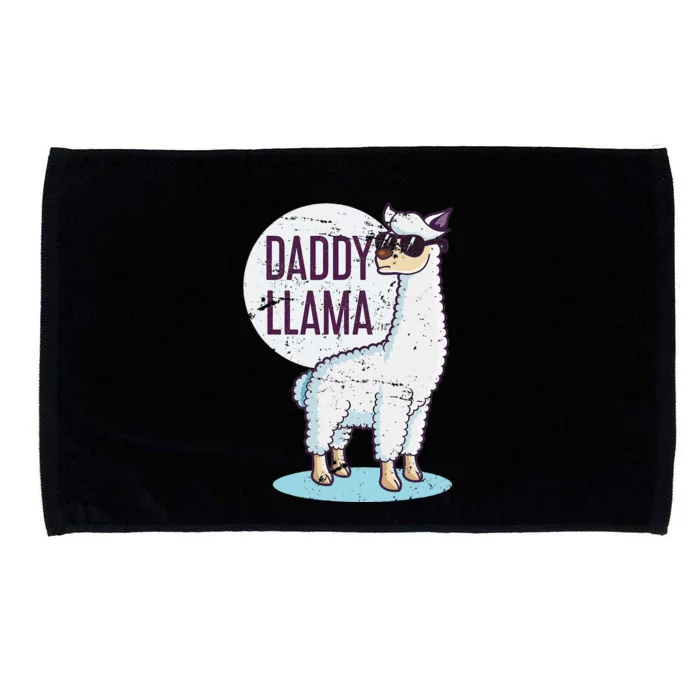 Daddy Llama Funny Dad Gift Fathers Day Microfiber Hand Towel