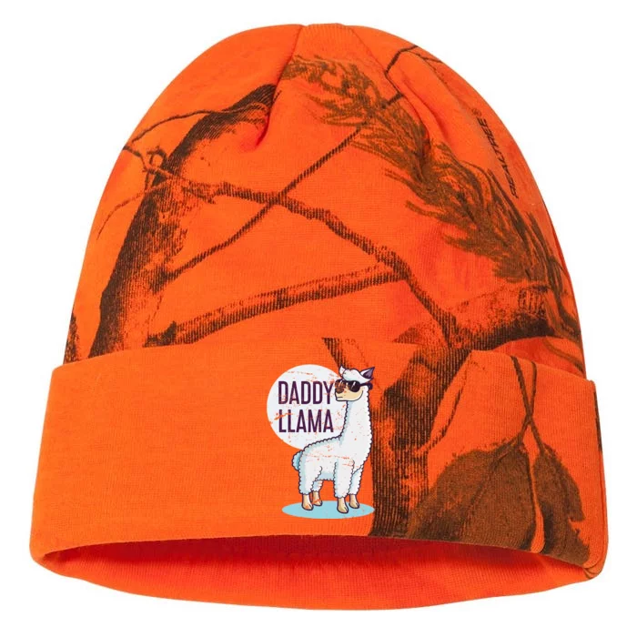 Daddy Llama Funny Dad Gift Fathers Day Kati - 12in Camo Beanie