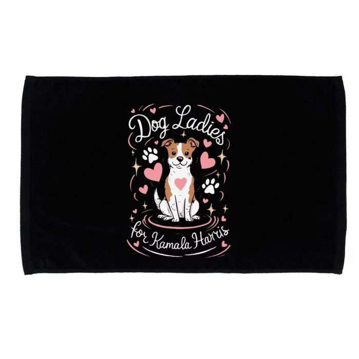 Dog Ladies For Kamala Harris Gift Microfiber Hand Towel