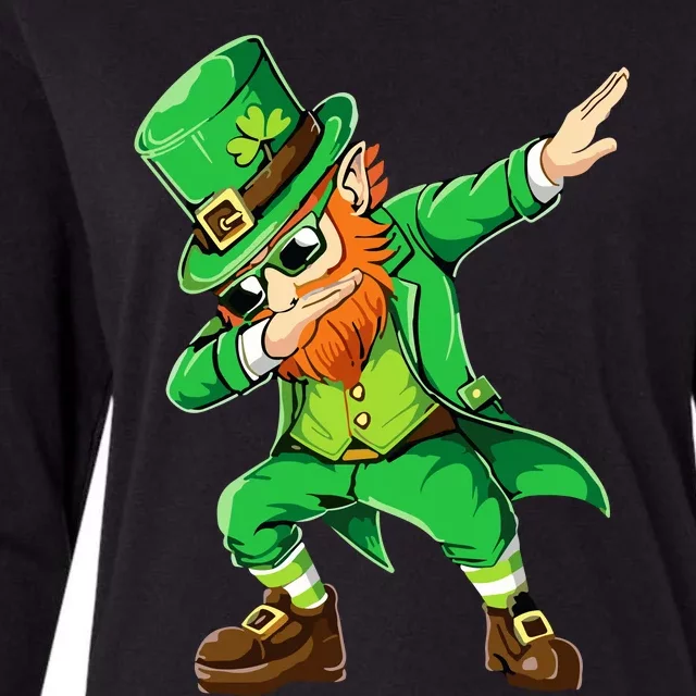 Dabbing Leprechaun Funny Gifts St Patricks Day Womens Cotton Relaxed Long Sleeve T-Shirt