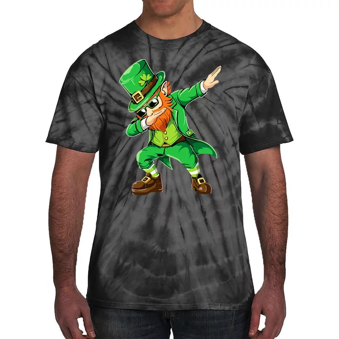 Dabbing Leprechaun Funny Gifts St Patricks Day Tie-Dye T-Shirt