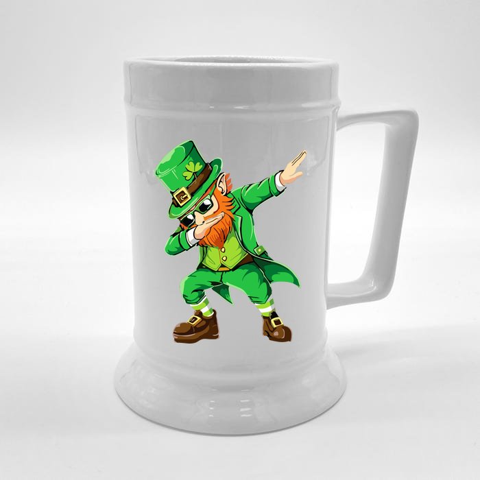 Dabbing Leprechaun Funny Gifts St Patricks Day Front & Back Beer Stein