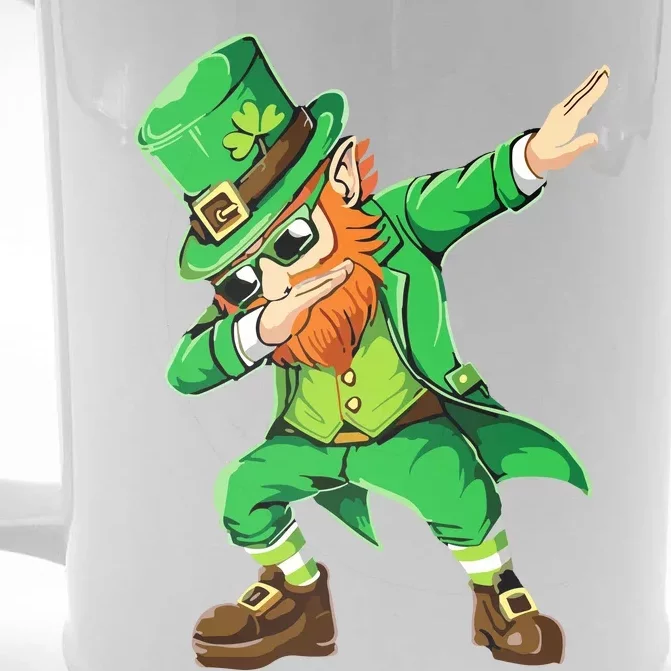 Dabbing Leprechaun Funny Gifts St Patricks Day Front & Back Beer Stein