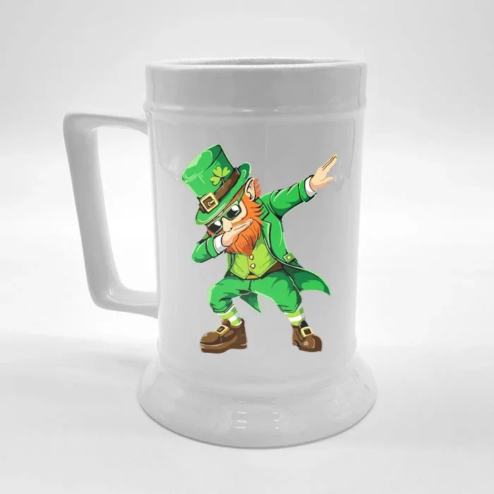 Dabbing Leprechaun Funny Gifts St Patricks Day Front & Back Beer Stein