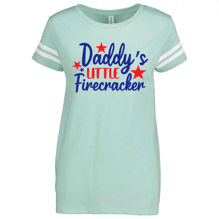 Daddys Little Firecracker Freedom 4t Of July Gift Enza Ladies Jersey Football T-Shirt