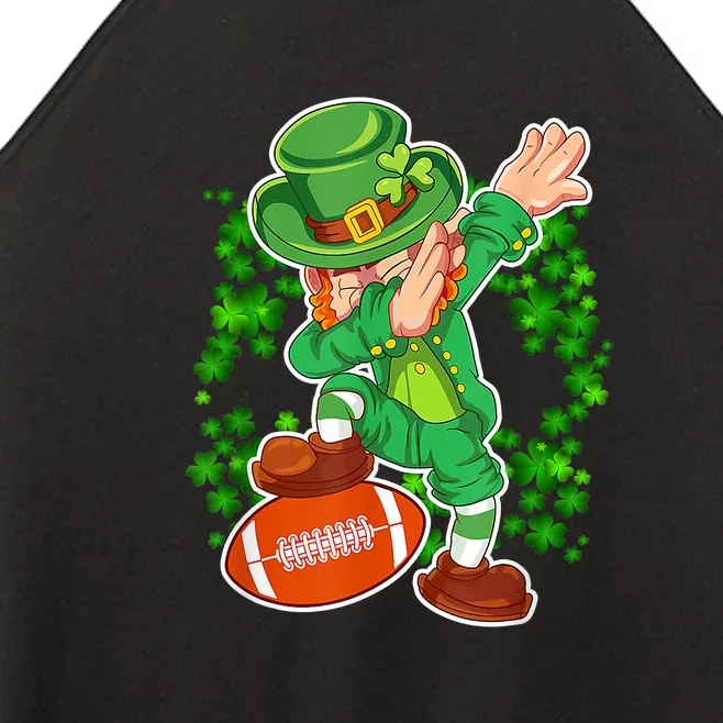 Dabbing Leprechaun Football St Patrick's Day Boys Kids Women’s Perfect Tri Rocker Tank