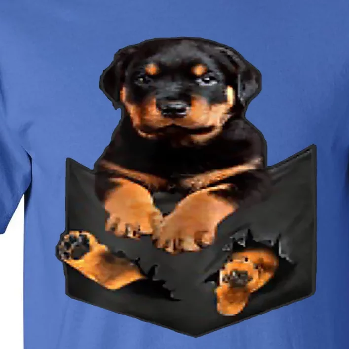 Dog Lovers Funny Gift Rottweiler In Pocket Funny Dog Rottweiler Funny Gift Tall T-Shirt