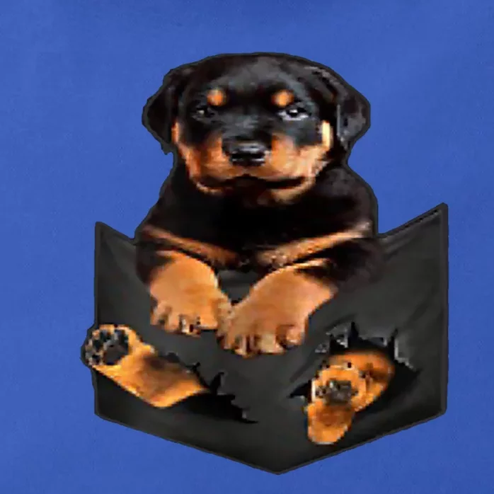 Dog Lovers Funny Gift Rottweiler In Pocket Funny Dog Rottweiler Funny Gift Zip Tote Bag