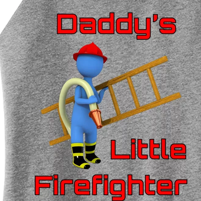 Daddy’s Little Firefighter Fire Gift Women’s Perfect Tri Rocker Tank