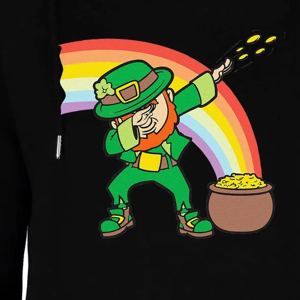 Dabbing Leprechaun Funny St Patricks Day Dab Womens Funnel Neck Pullover Hood