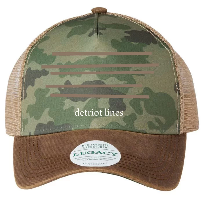 Detroit Lines Funny Saying Hilarious Quotes Legacy Tie Dye Trucker Hat