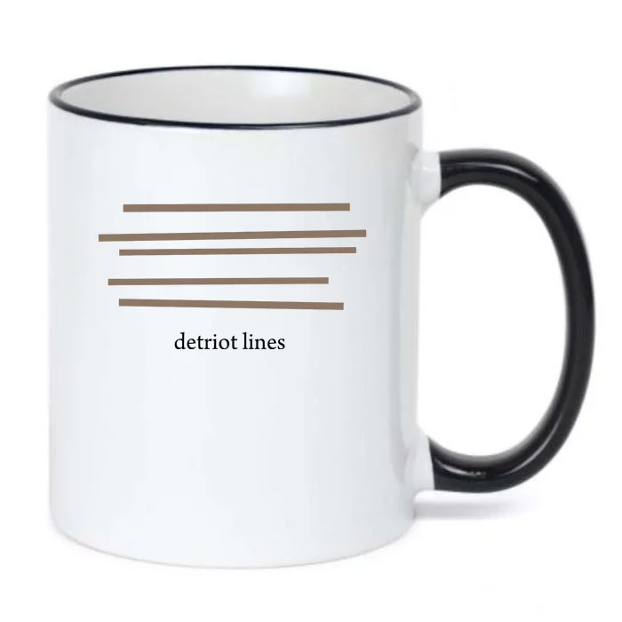 Detroit Lines Funny Saying Hilarious Quotes Black Color Changing Mug