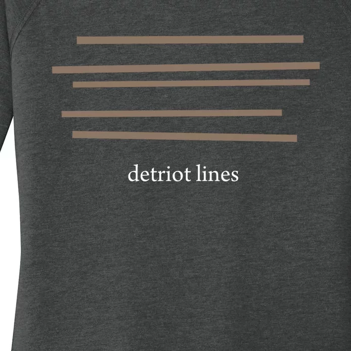 Detroit Lines Funny Saying Hilarious Quotes Women's Perfect Tri Tunic Long Sleeve Shirt