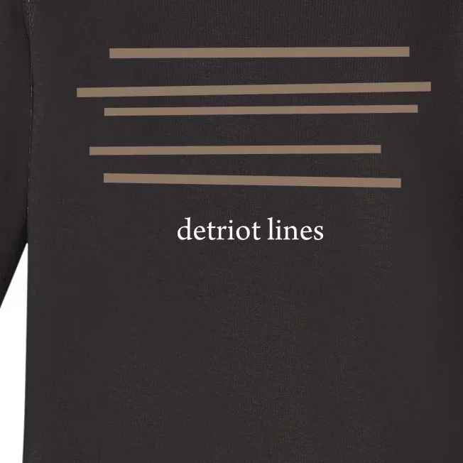 Detroit Lines Funny Saying Hilarious Quotes Baby Long Sleeve Bodysuit