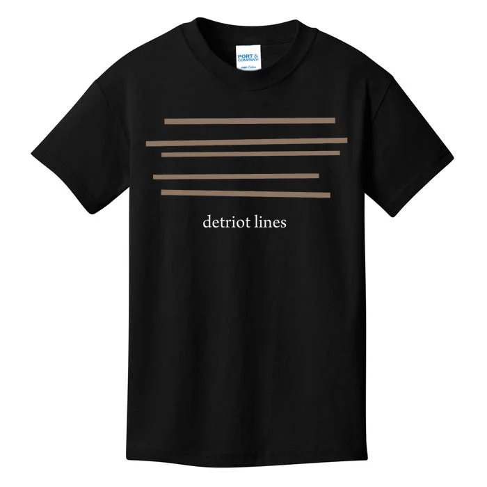 Detroit Lines Funny Saying Hilarious Quotes Kids T-Shirt