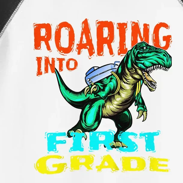 Dino Lover First Day Of School Outfit 1st Grade Tee Toddler Fine Jersey T-Shirt