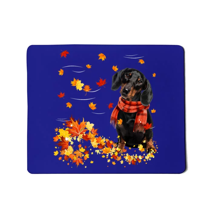 Dachshund Leaf Fall Hello Autumn For Dog Lover Thanksgiving Gift Mousepad