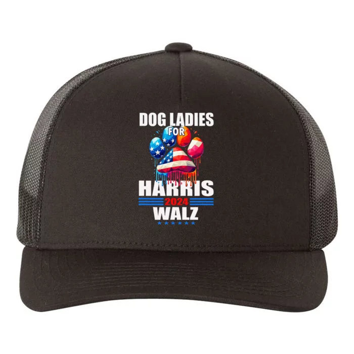 Dog Ladies For Harris Walz 2024 Gift Yupoong Adult 5-Panel Trucker Hat