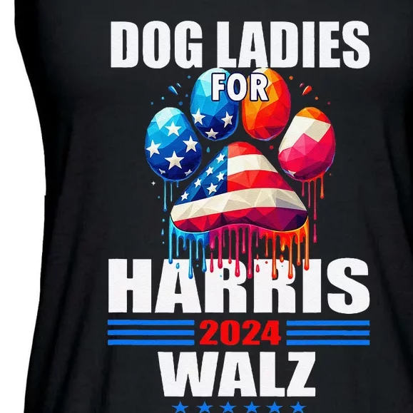 Dog Ladies For Harris Walz 2024 Gift Ladies Essential Flowy Tank