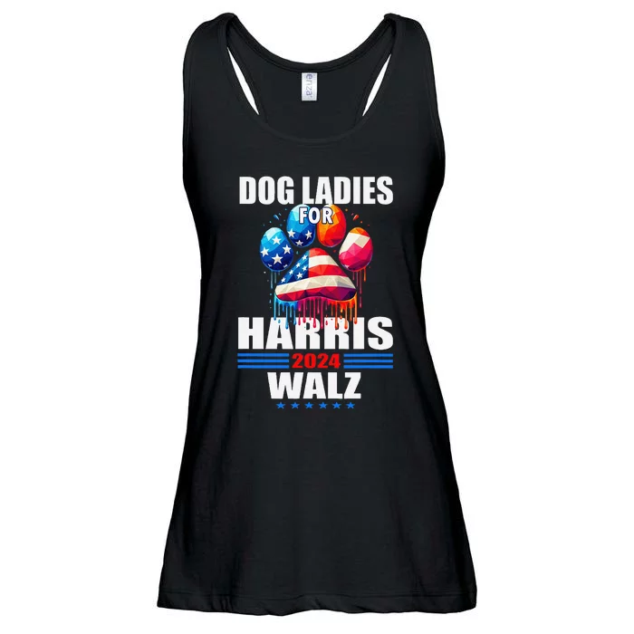 Dog Ladies For Harris Walz 2024 Gift Ladies Essential Flowy Tank