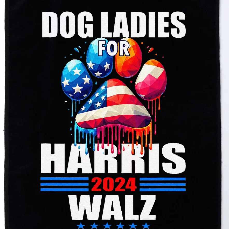 Dog Ladies For Harris Walz 2024 Gift Platinum Collection Golf Towel