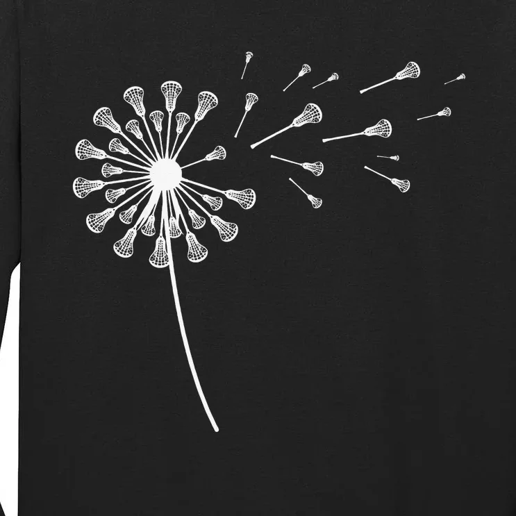 Dandelion Lacrosse for Lacrosse Player Sport Tall Long Sleeve T-Shirt