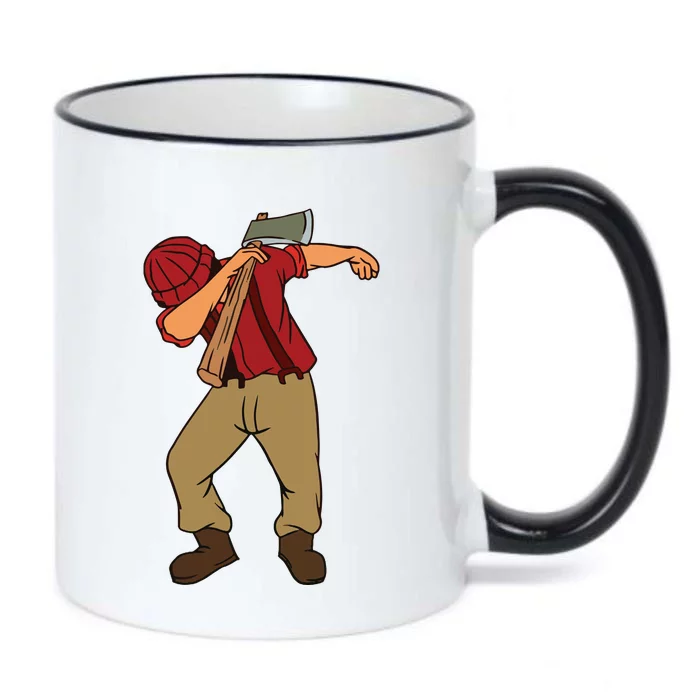 Dabbing Lumberjack Funny Dab Lumberman Gift Tee Black Color Changing Mug