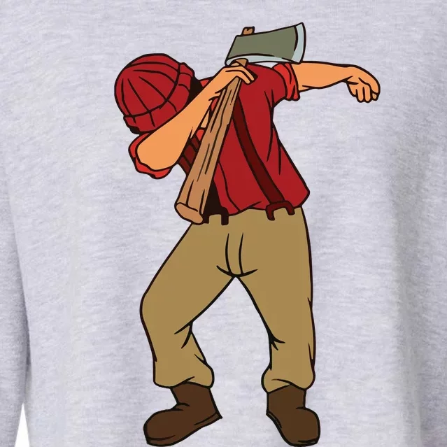 Dabbing Lumberjack Funny Dab Lumberman Gift Tee Cropped Pullover Crew