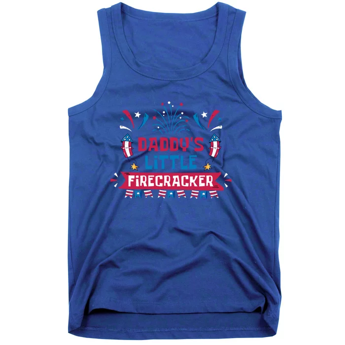 Daddys Little Firecracker Independence Day Firework Gift Tank Top